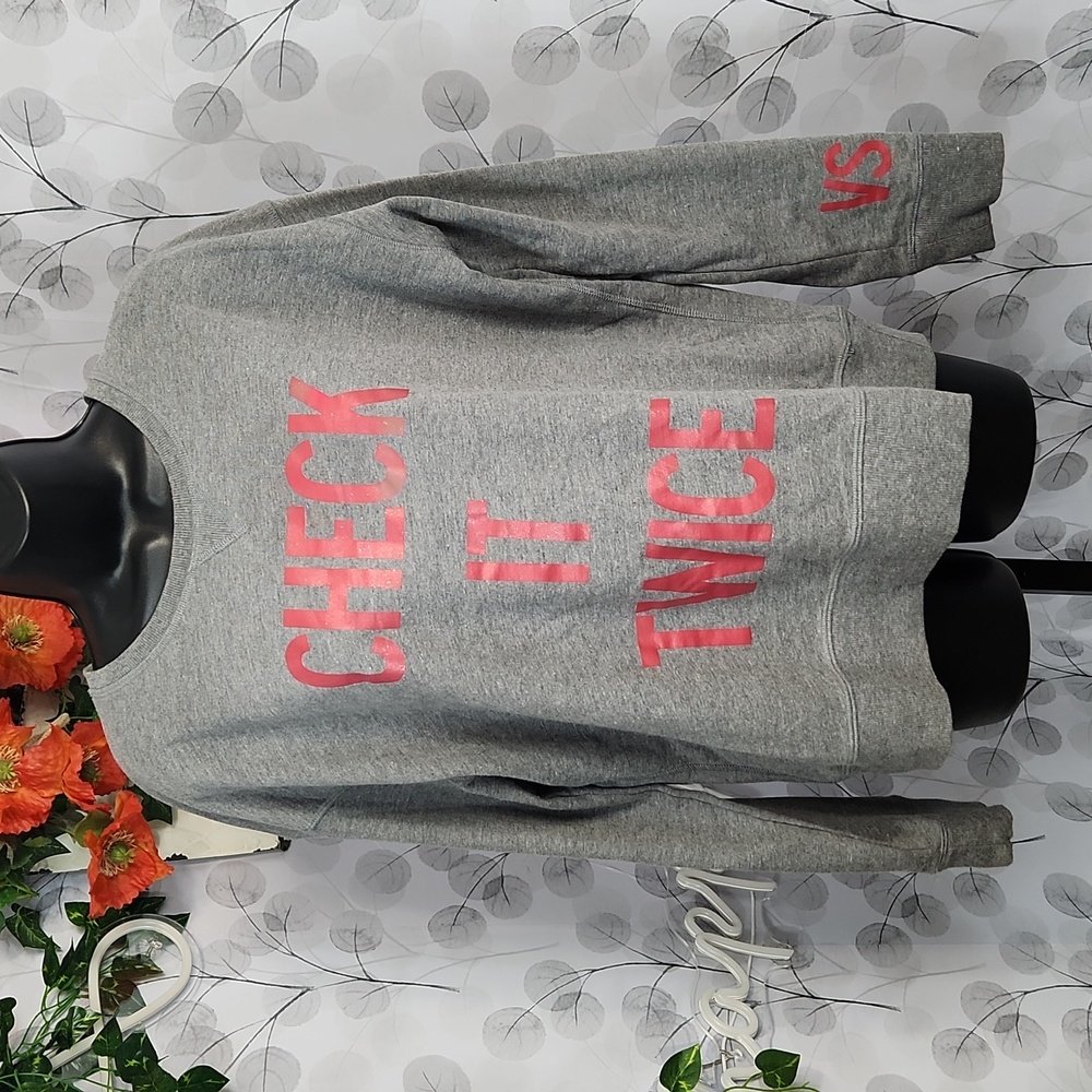 Victoria's Secret "Check It Twice" Graphic Pullover - Picture 4 of 10